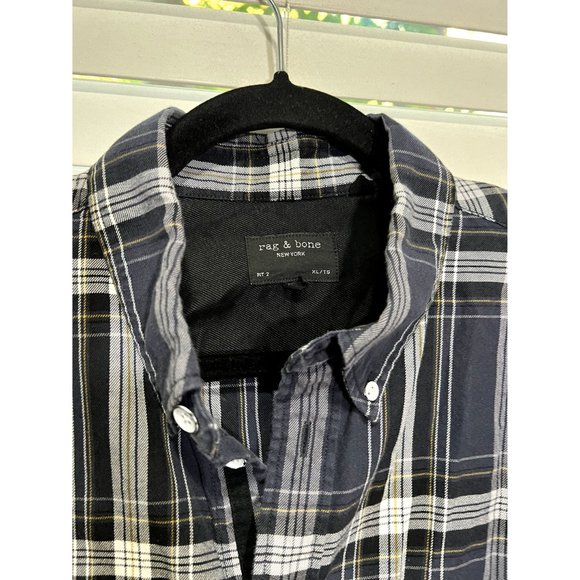 Rag & Bone Plaid Long Sleeve Button Up Shirt - Size XL - Picture 2 of 4